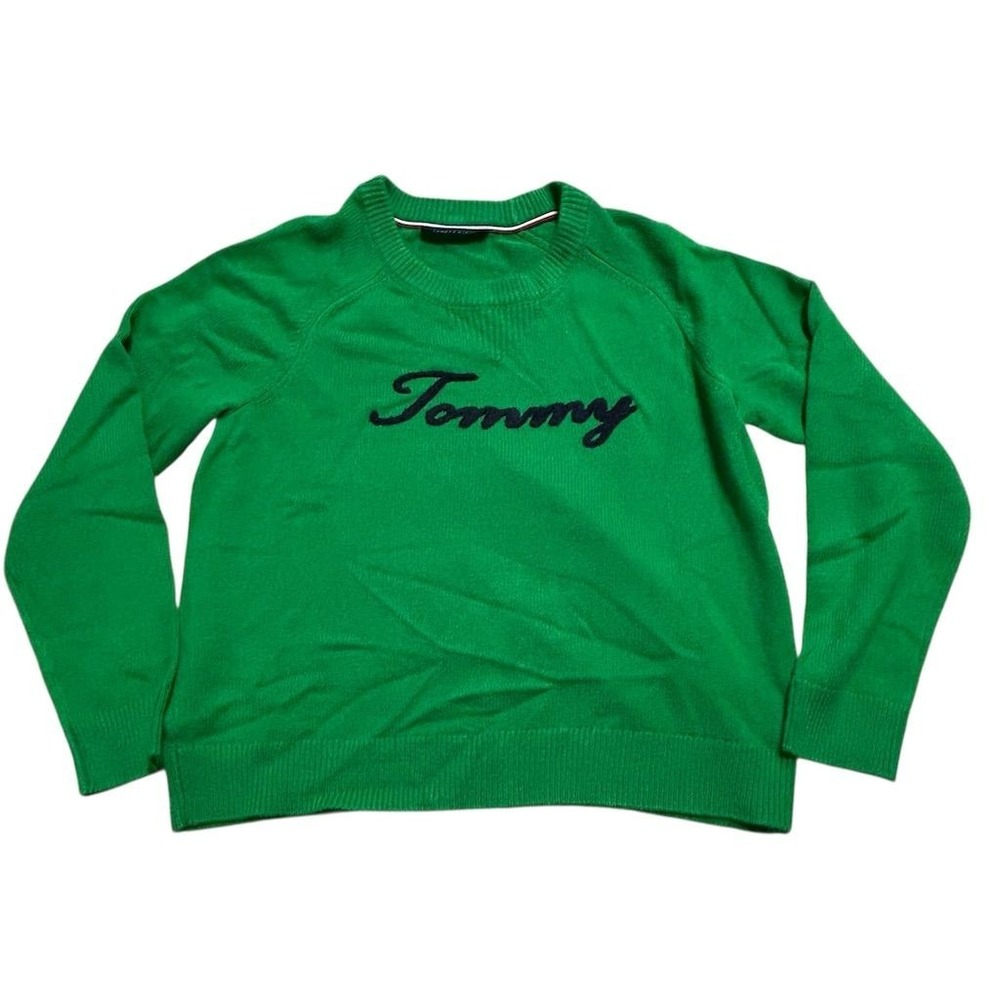 Tommy‎ Hilfiger Women's Green Crewneck Pullover Sweater Size M